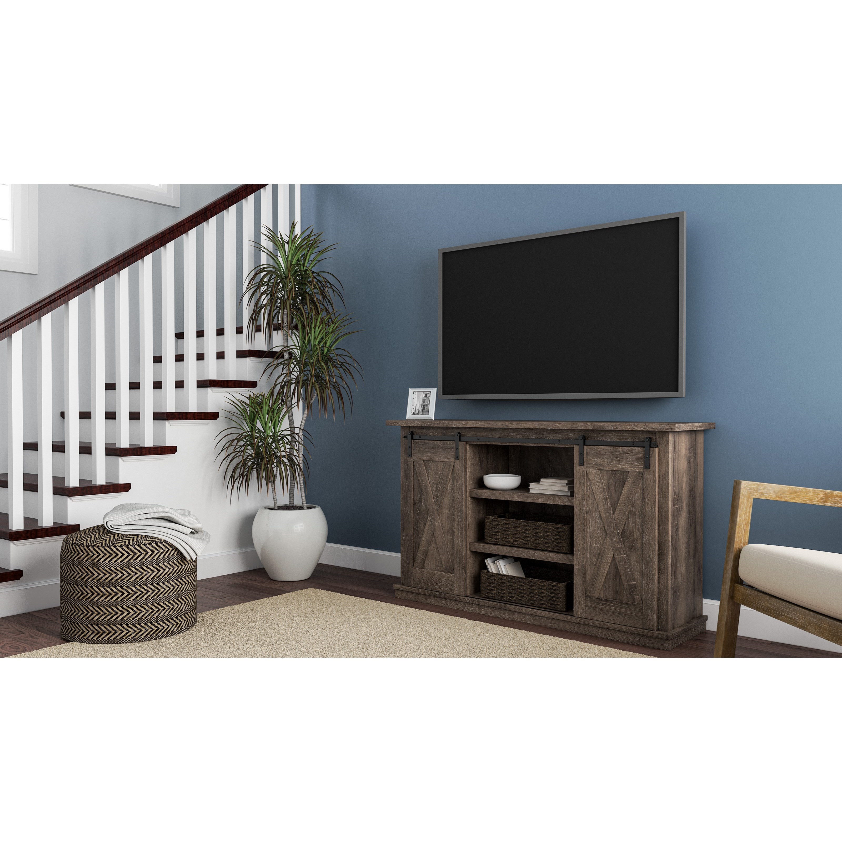 Signature Design by Ashley Arlenbry Farmhouse Style Medium TV Stand